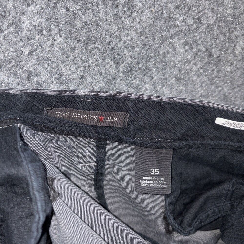 John Varvatos Pants Mens size 35 Gray Casual Straight Lightweight Striped Flawed - Picture 3 of 10